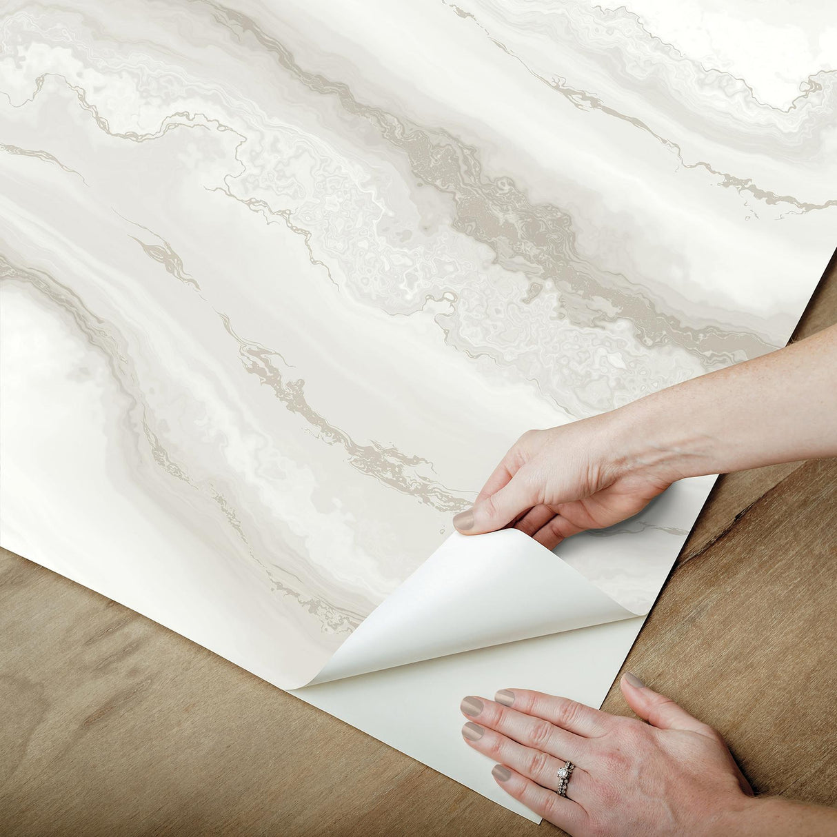 York Wallcoverings Shifting Sands Salt Grey Peel & Stick Wallpaper
