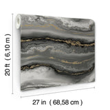 York Wallcoverings Shifting Sands Onyx Peel & Stick Wallpaper