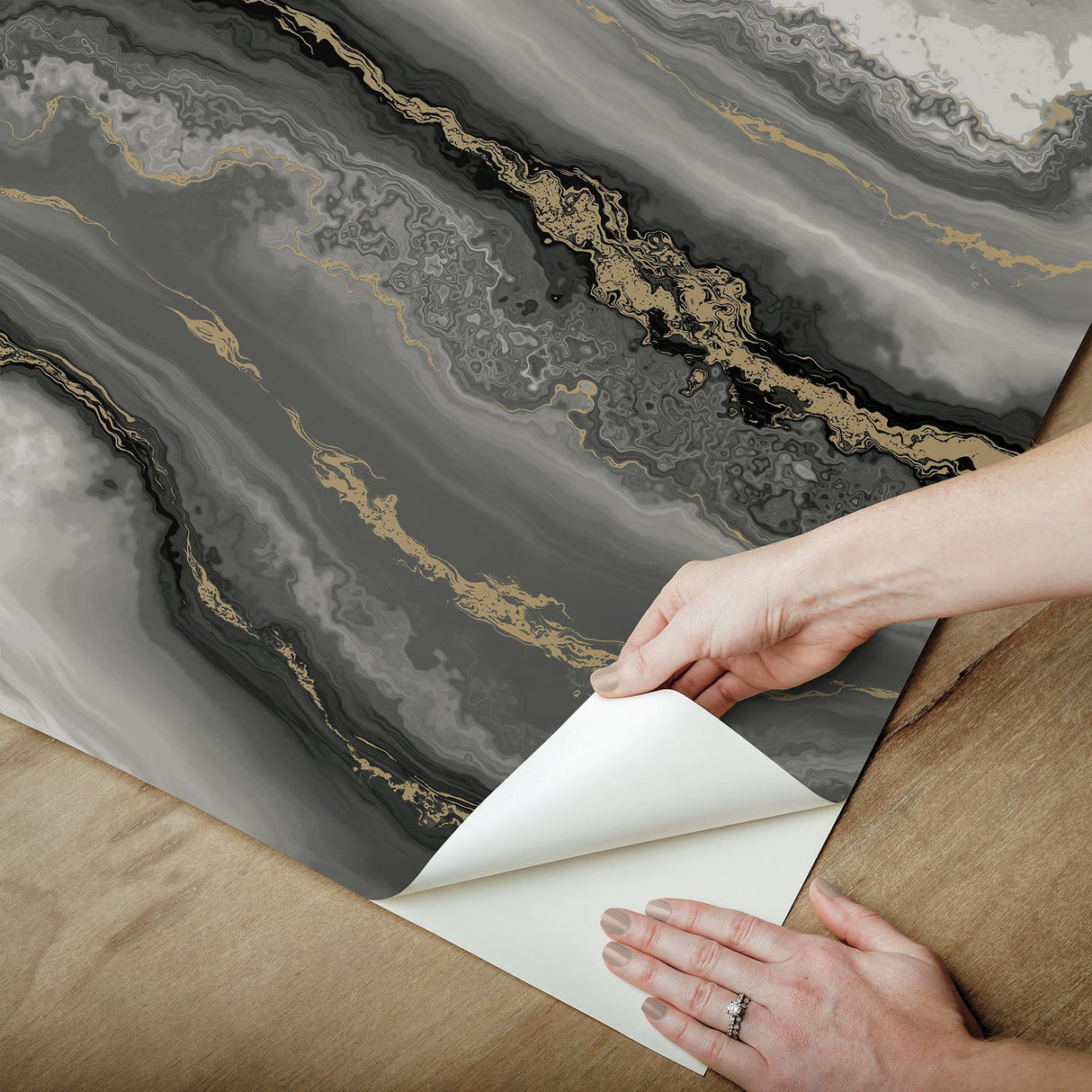 York Wallcoverings Shifting Sands Onyx Peel & Stick Wallpaper