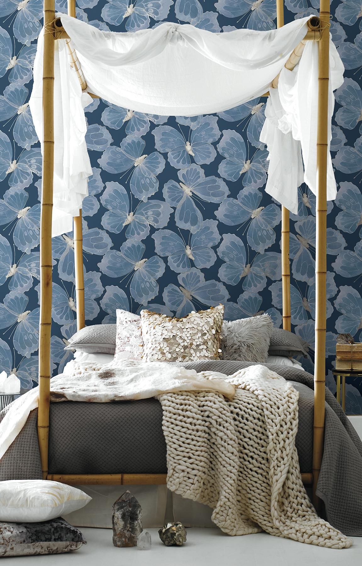 York Wallcoverings Monarch Pewter Peel & Stick Wallpaper