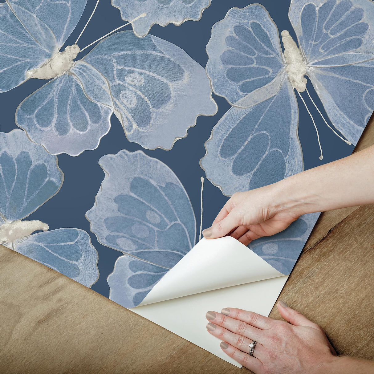 York Wallcoverings Monarch Pewter Peel & Stick Wallpaper