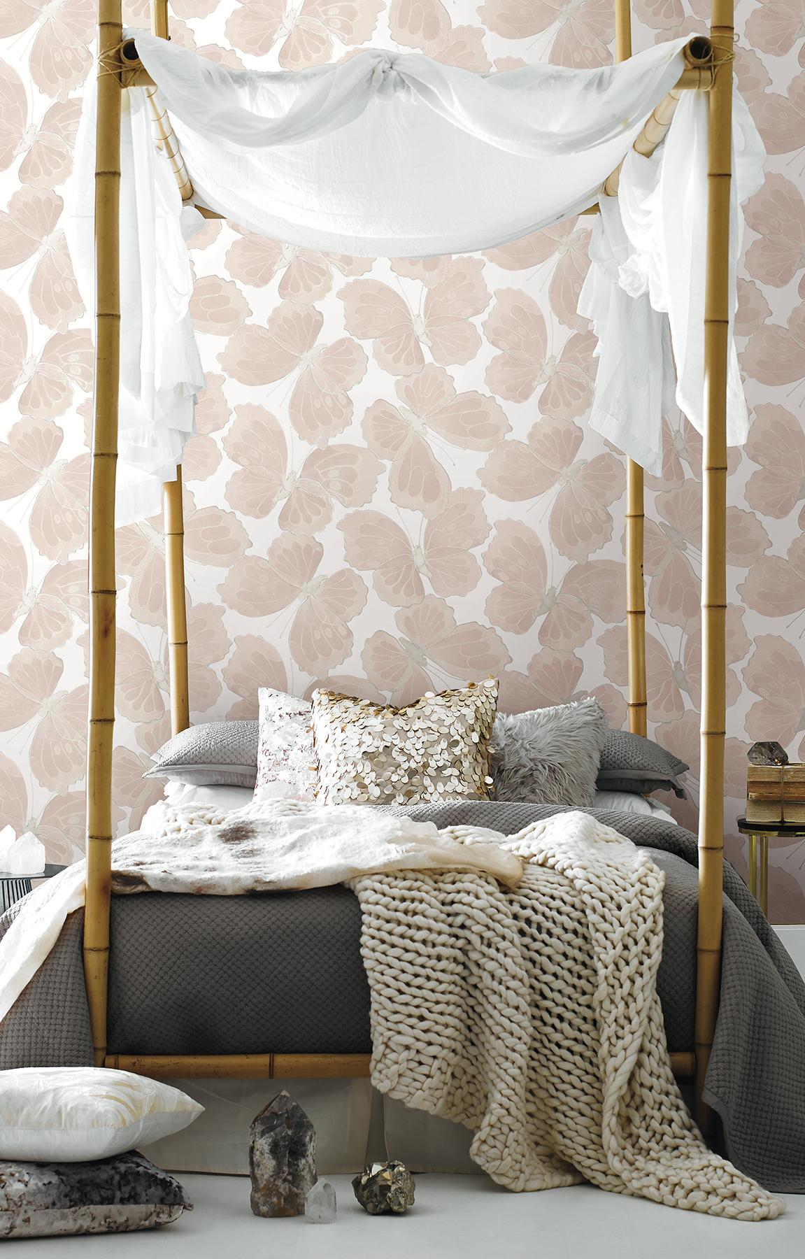 York Wallcoverings Monarch Pink Peel & Stick Wallpaper