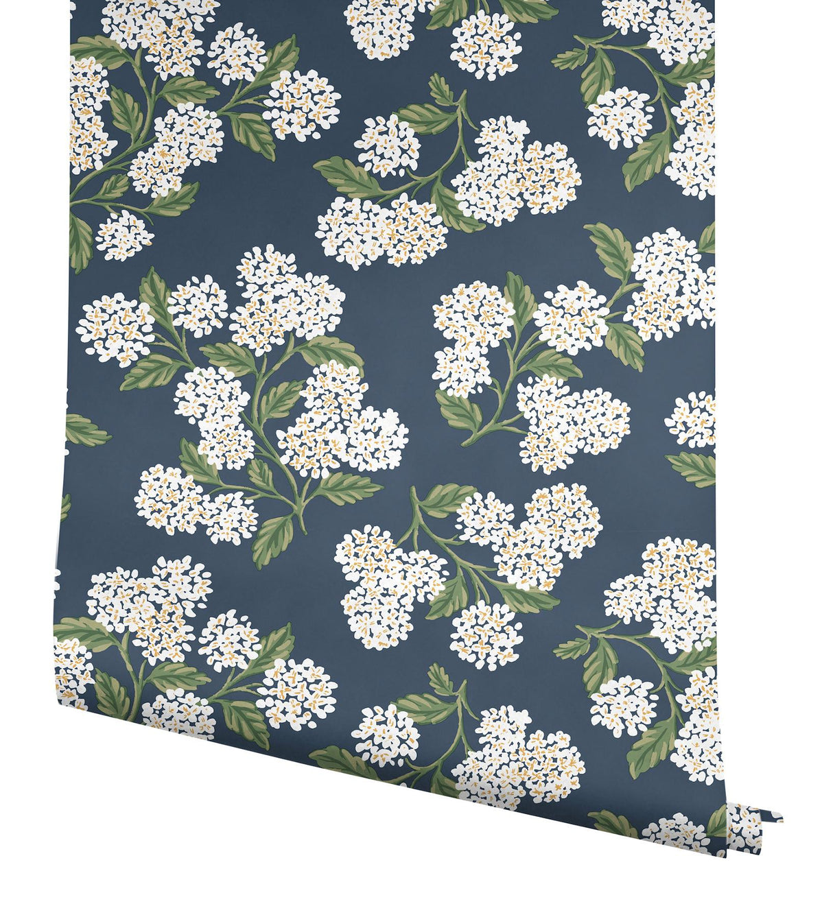Rifle Paper Co. Hydrangea Navy & White Peel & Stick Wallpaper