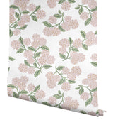 Rifle Paper Co. Hydrangea Pink & White Peel & Stick Wallpaper