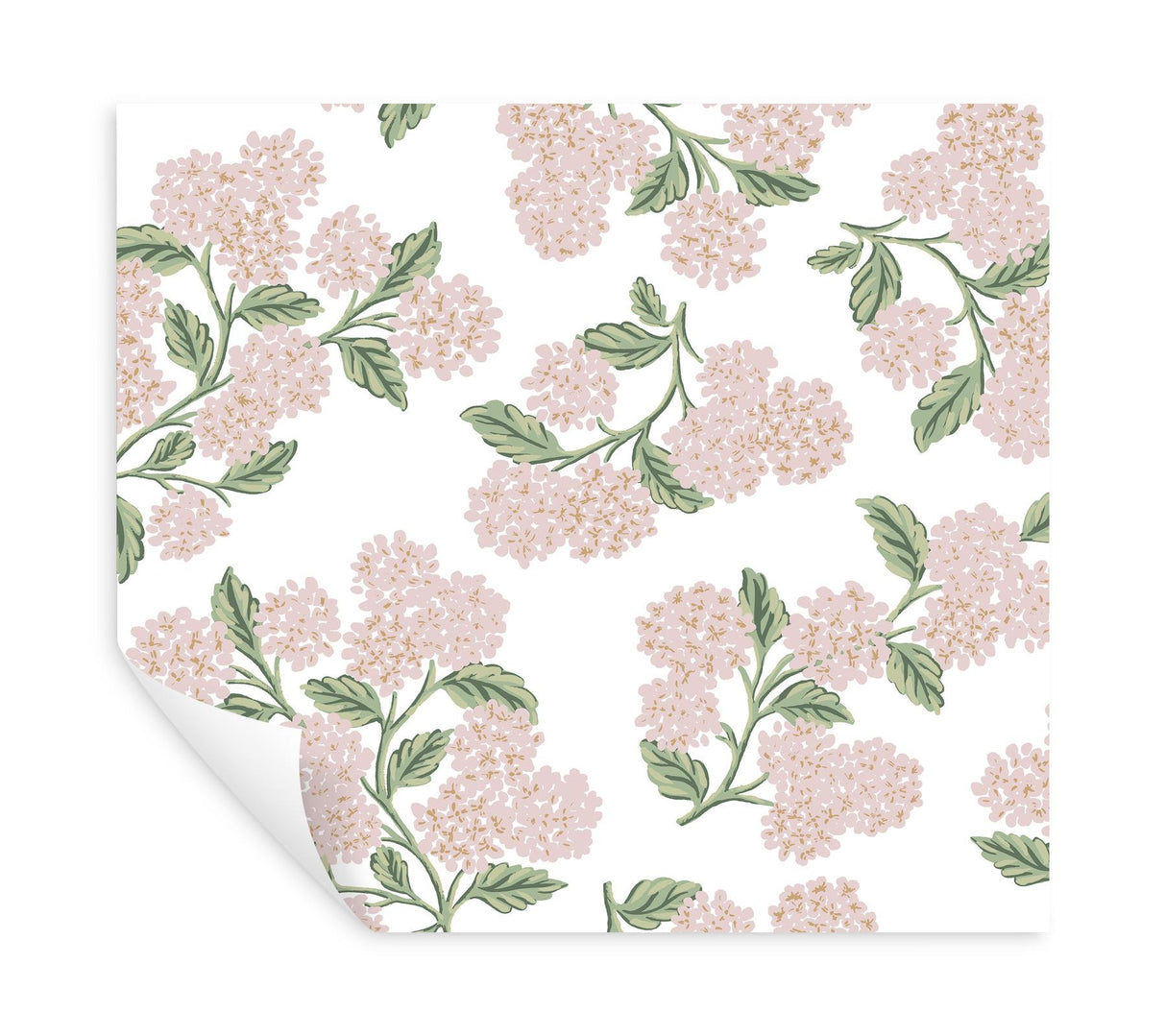 Rifle Paper Co. Hydrangea Pink & White Peel & Stick Wallpaper