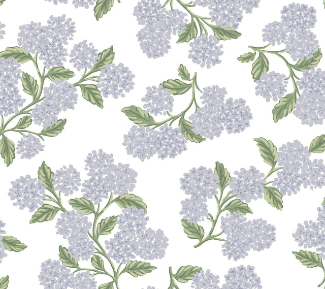 Rifle Paper Co. Hydrangea Lilac & White Peel & Stick Wallpaper