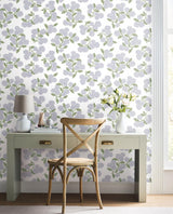 Rifle Paper Co. Hydrangea Lilac & White Peel & Stick Wallpaper