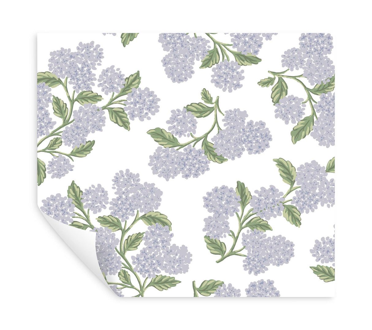 Rifle Paper Co. Hydrangea Lilac & White Peel & Stick Wallpaper
