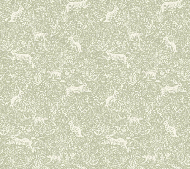 Rifle Paper Co. Fable Mint Peel & Stick Wallpaper