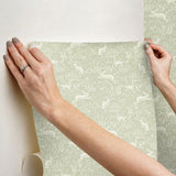 Rifle Paper Co. Fable Mint Peel & Stick Wallpaper