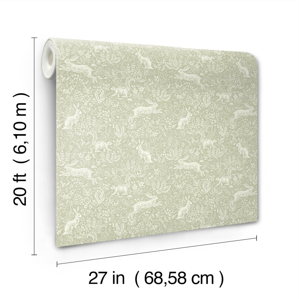 Rifle Paper Co. Fable Mint Peel & Stick Wallpaper