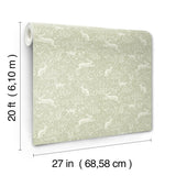Rifle Paper Co. Fable Mint Peel & Stick Wallpaper