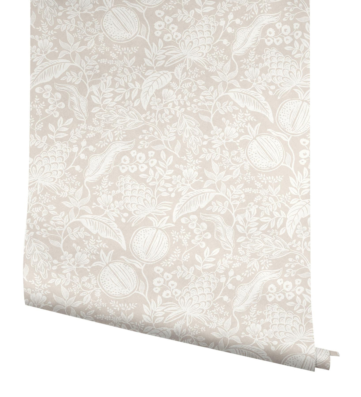 Rifle Paper Co. Pomegranate Beige & White Peel & Stick Wallpaper
