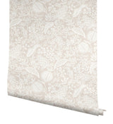 Rifle Paper Co. Pomegranate Beige & White Peel & Stick Wallpaper