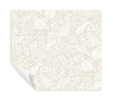Rifle Paper Co. Pomegranate Beige & White Peel & Stick Wallpaper