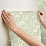 Rifle Paper Co. Pomegranate Pistachio Peel & Stick Wallpaper