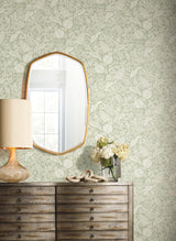 Rifle Paper Co. Pomegranate Pistachio Peel & Stick Wallpaper