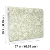 Rifle Paper Co. Pomegranate Pistachio Peel & Stick Wallpaper