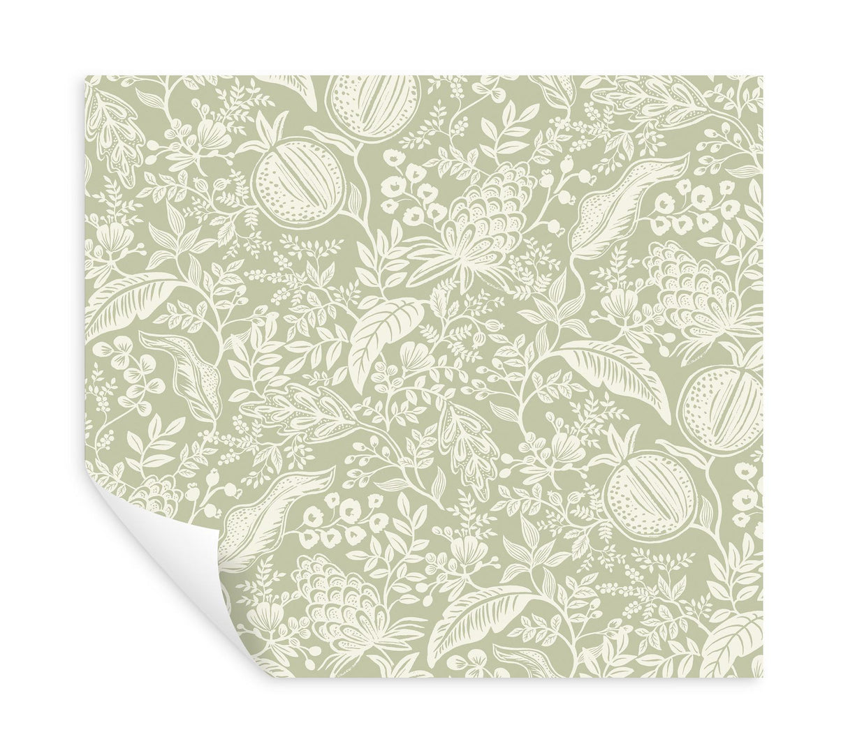 Rifle Paper Co. Pomegranate Pistachio Peel & Stick Wallpaper