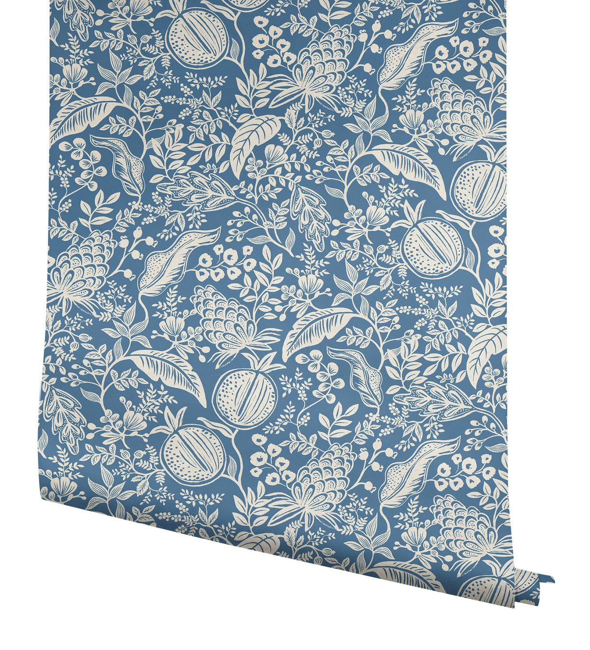 Rifle Paper Co. Pomegranate Blue & Ivory Peel & Stick Wallpaper