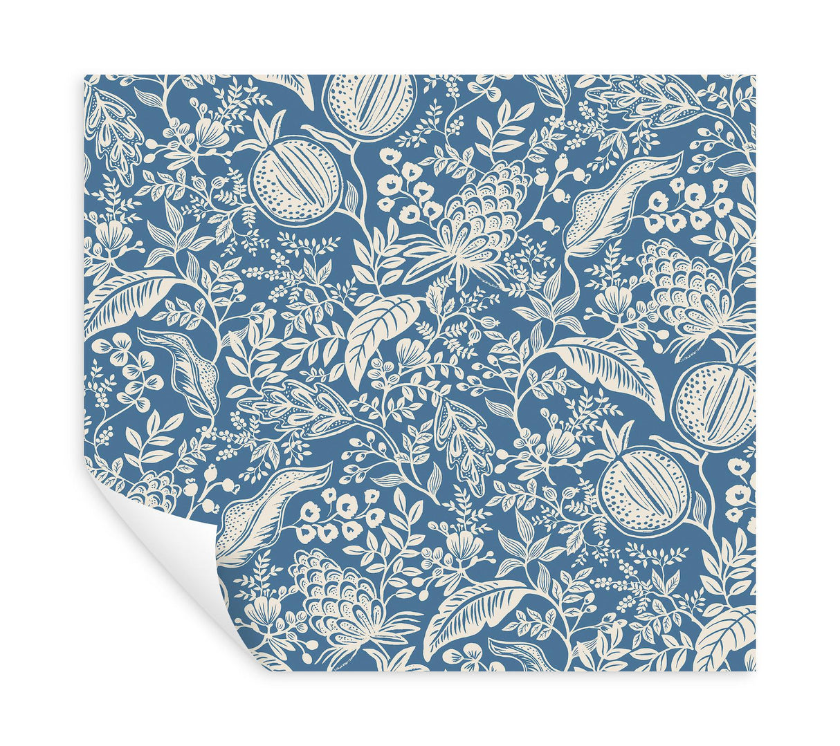 Rifle Paper Co. Pomegranate Blue & Ivory Peel & Stick Wallpaper