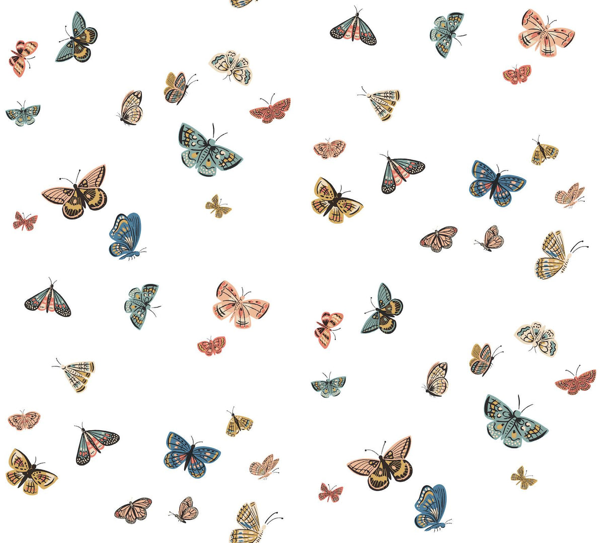 Rifle Paper Co. Butterfly House White Peel & Stick Wallpaper