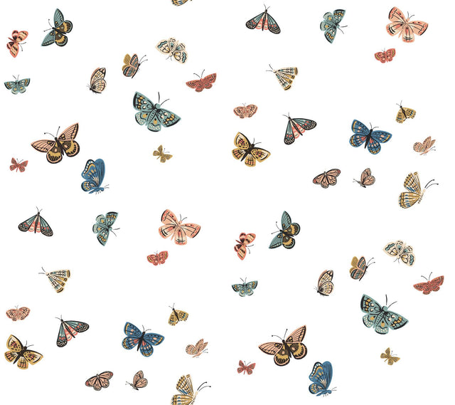 Rifle Paper Co. Butterfly House White Peel & Stick Wallpaper