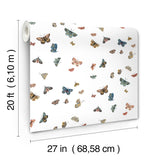Rifle Paper Co. Butterfly House White Peel & Stick Wallpaper