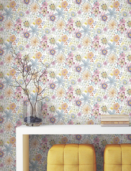 York Wallcoverings Magic Garden Multicolor Wallpaper