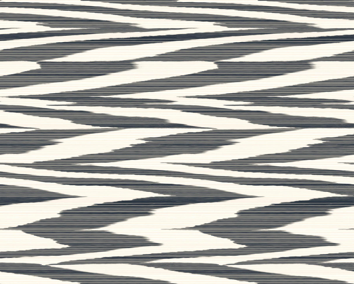 York Wallcoverings Flamed Zig Zag Black Wallpaper