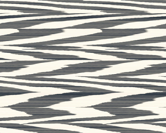 York Wallcoverings Flamed Zig Zag Black Wallpaper