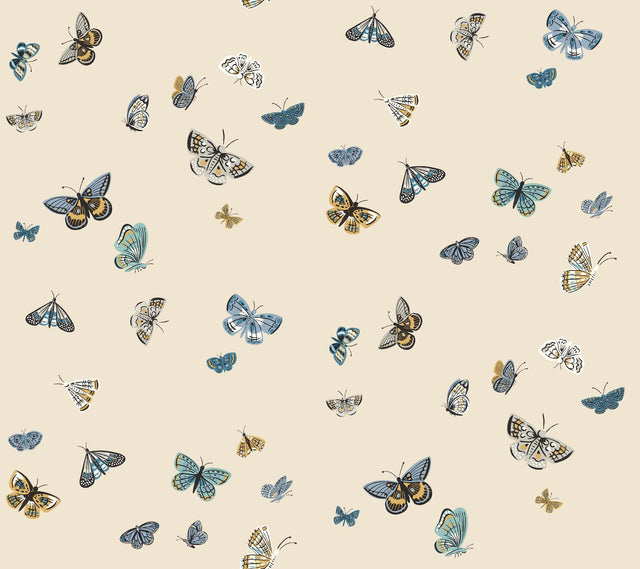 Rifle Paper Co. Butterfly House Linen Peel & Stick Wallpaper