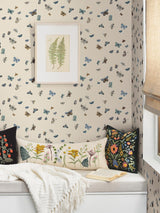 Rifle Paper Co. Butterfly House Linen Peel & Stick Wallpaper