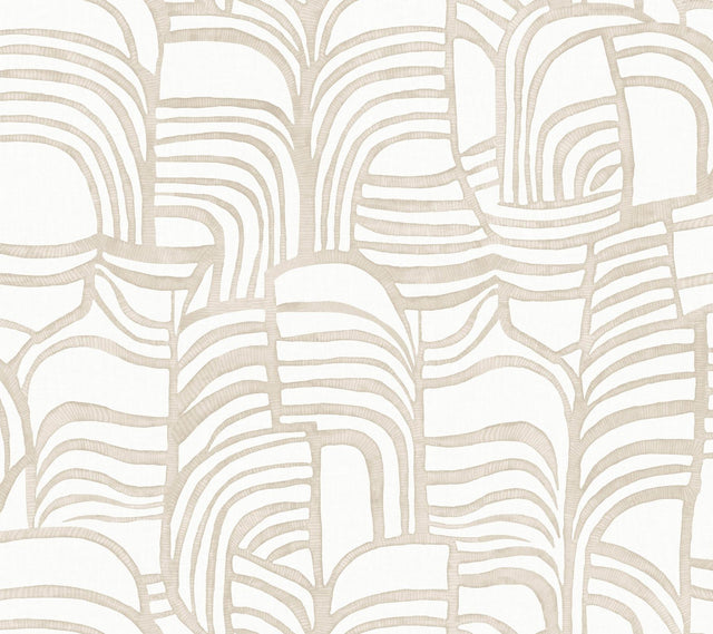 RoomMates Featherwork Linen Wallpaper