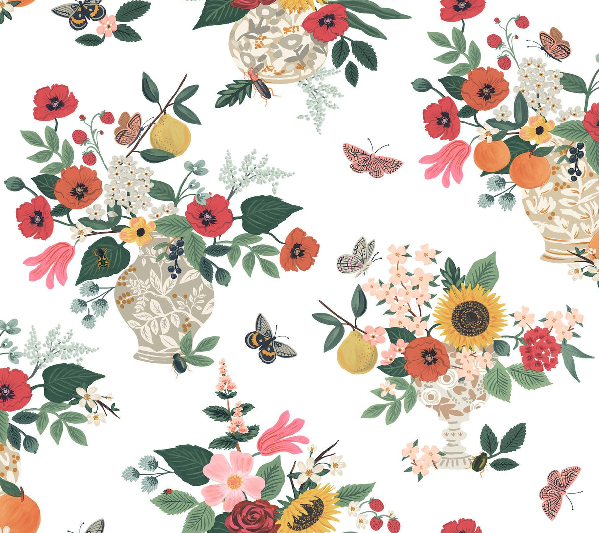 Rifle Paper Co. Flower Studies Rose Wallpaper