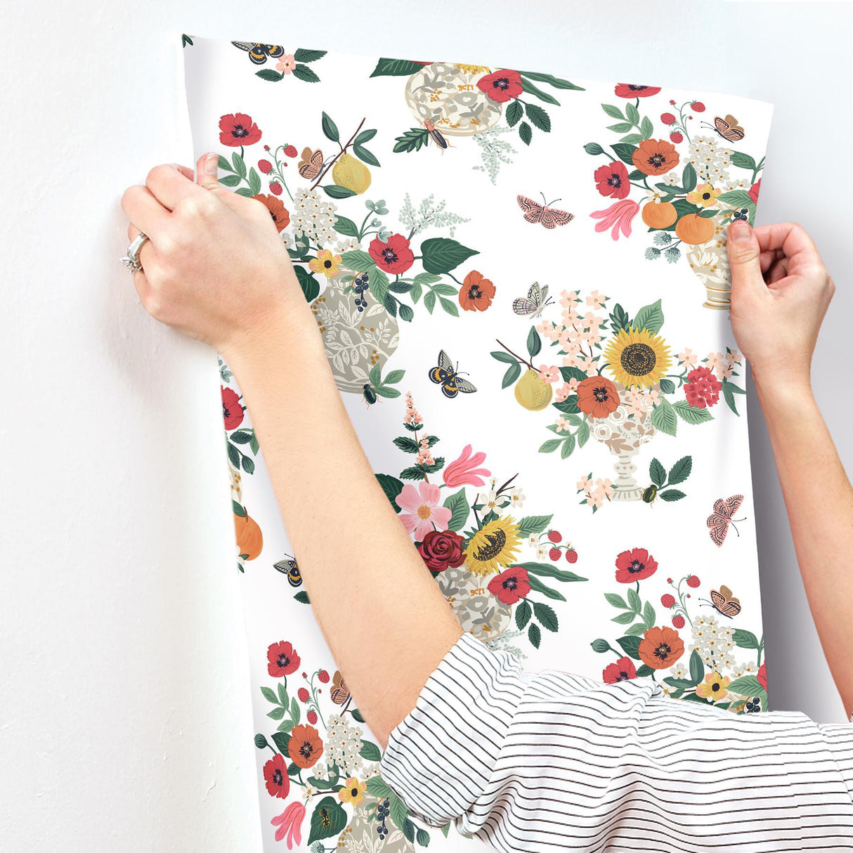 Rifle Paper Co. Flower Studies Rose Wallpaper