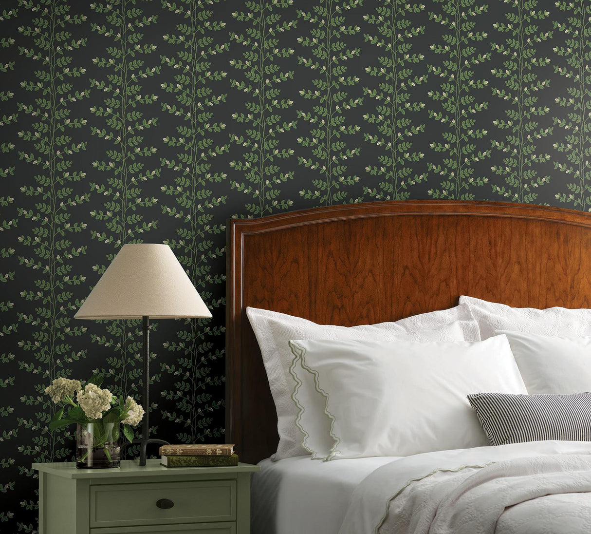 Rifle Paper Co. Climbing Vine Black Wallpaper