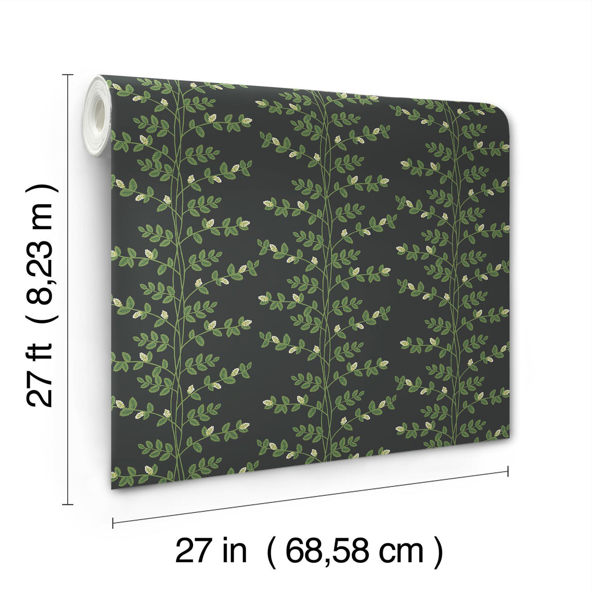 Rifle Paper Co. Climbing Vine Black Wallpaper