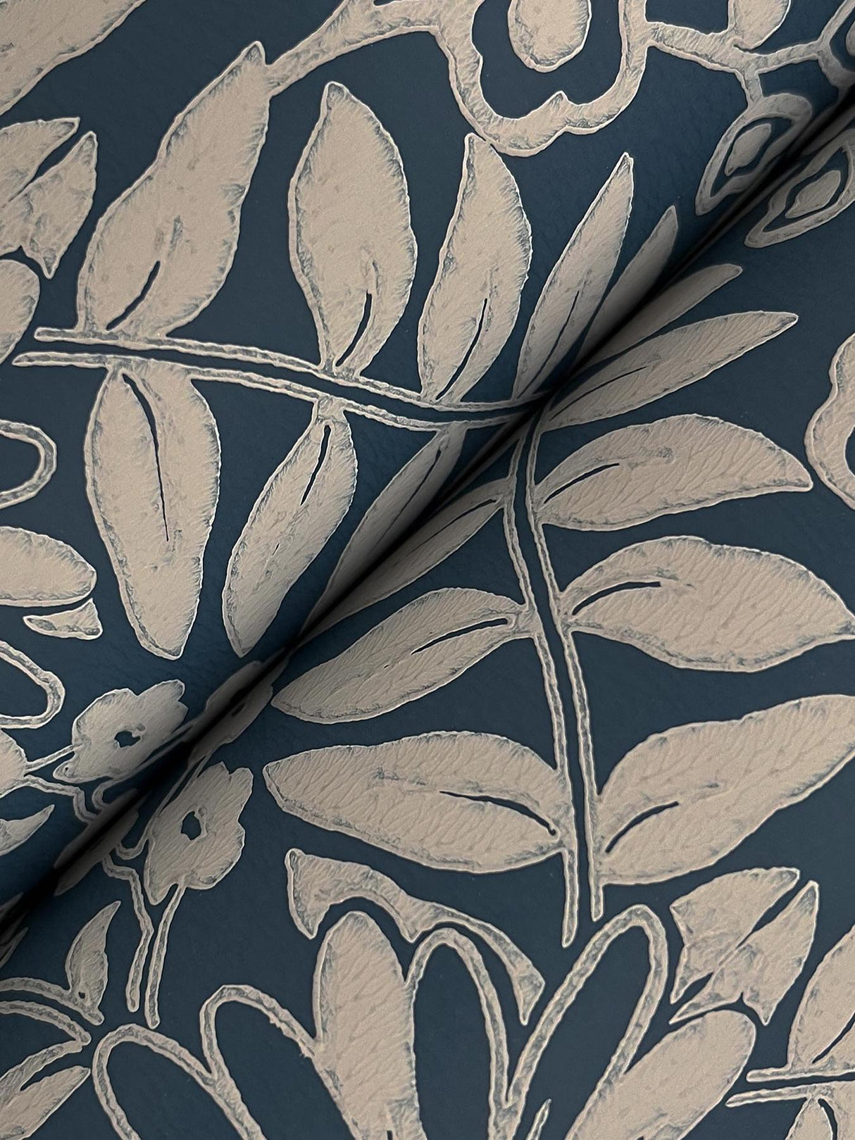 Rifle Paper Co. Pineapple Damask Navy Wallpaper