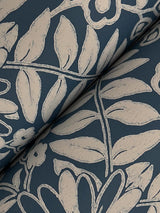 Rifle Paper Co. Pineapple Damask Navy Wallpaper
