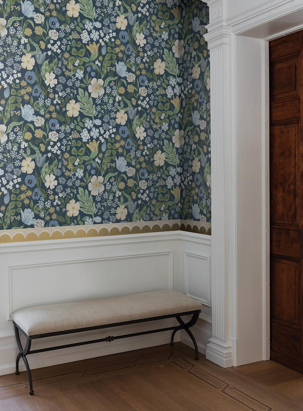 Rifle Paper Co. Blossom Navy Wallpaper