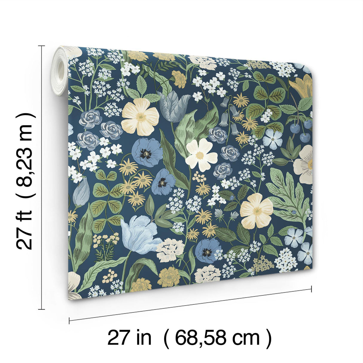 Rifle Paper Co. Blossom Navy Wallpaper