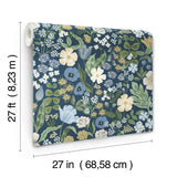 Rifle Paper Co. Blossom Navy Wallpaper