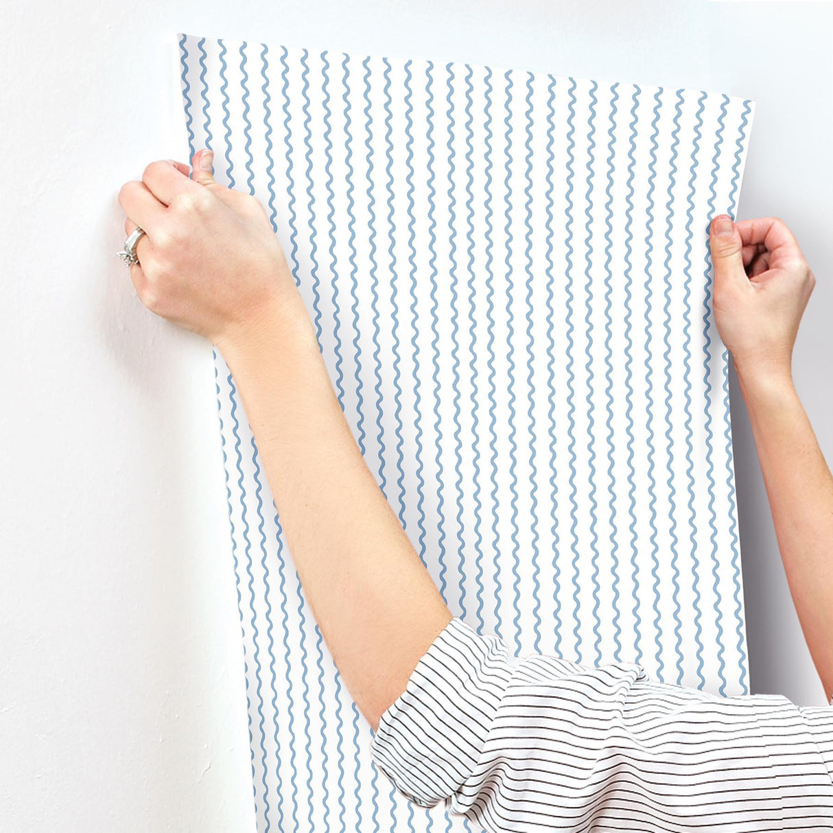 Rifle Paper Co. Rickrack Blue Wallpaper