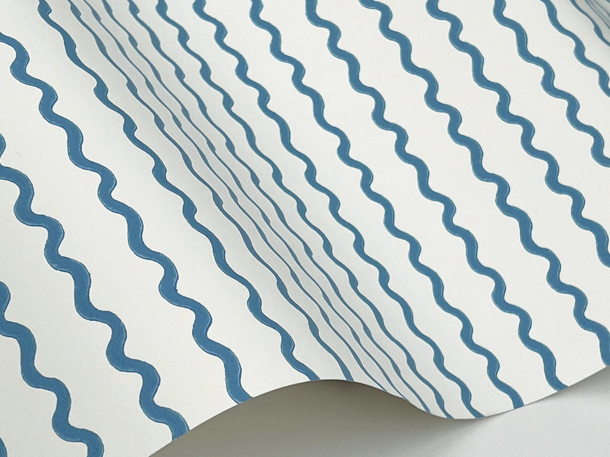 Rifle Paper Co. Rickrack Blue Wallpaper
