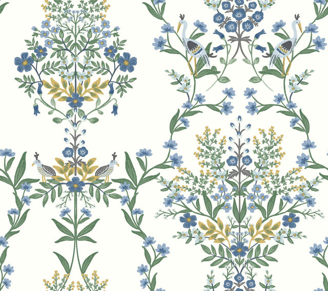 Rifle Paper Co. Luxembourg White & Blue Wallpaper