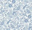 Rifle Paper Co. Pomegranate White & Blue Wallpaper