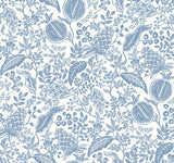 Rifle Paper Co. Pomegranate White & Blue Wallpaper