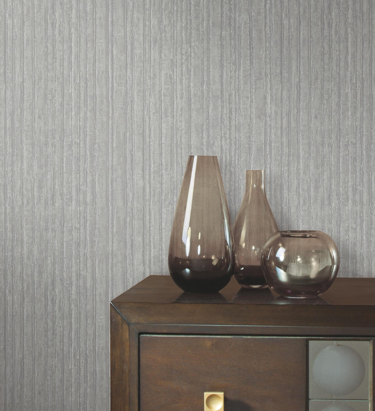 Ronald Redding Designs Vintage Tin Brushed Nickel Wallpaper