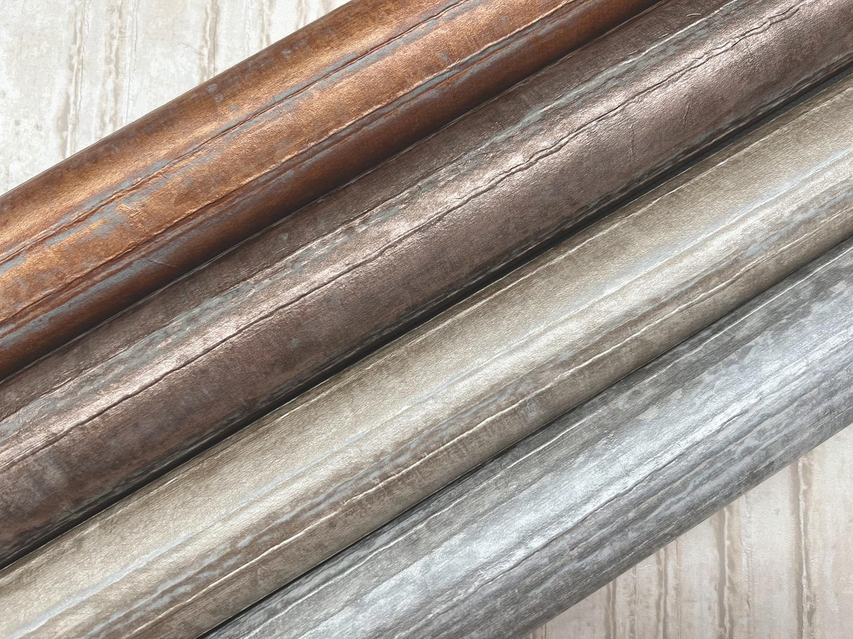 Ronald Redding Designs Vintage Tin Brushed Nickel Wallpaper